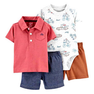 Carter's 9M Baby Cycling/Vehicle 4 Piece Body Suit / Outfit Sets + Free Shipping